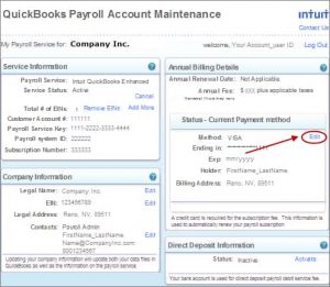 quickbooks update billing information