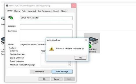 quickbooks Error code 20