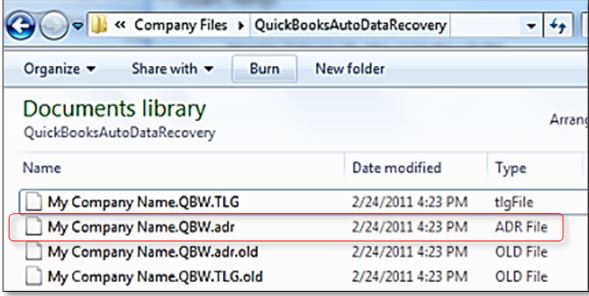 quickbooks Auto data recovery : document library
