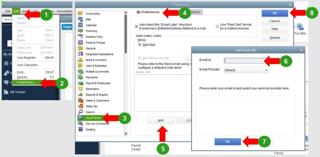 How to change Email In quickbooks