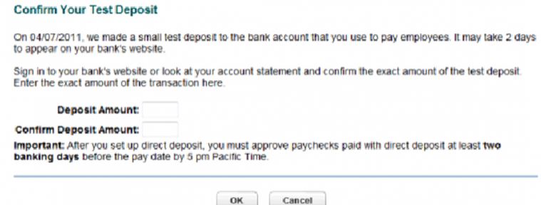 Confirm Test Transactions
