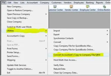covert account copy to quickbooks file